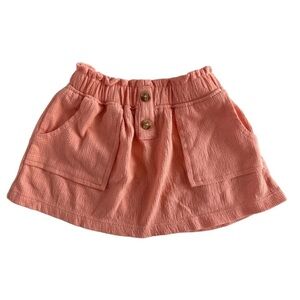 Nicole Miller New York Little Girls Peach Cotton Blend Skirt size 24M